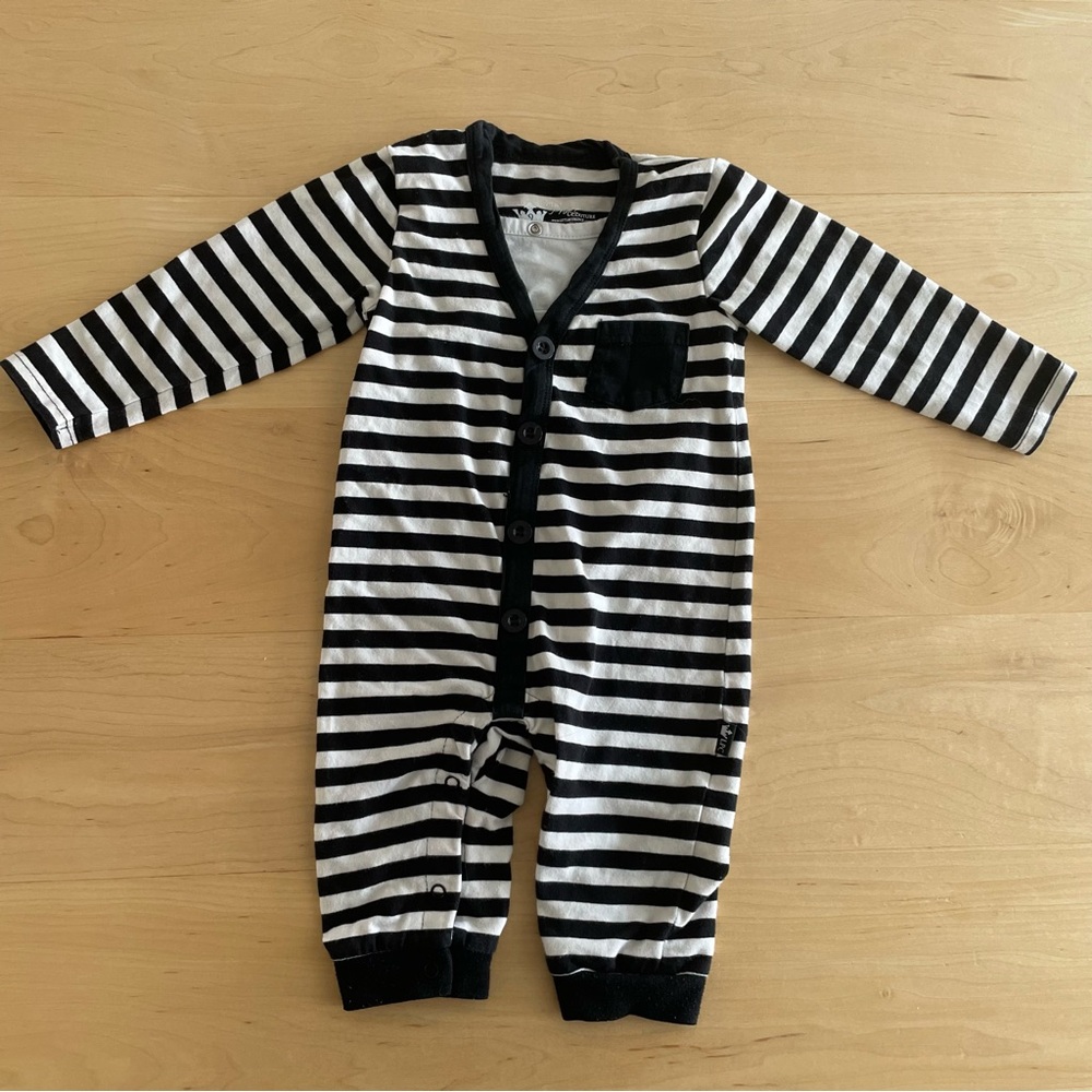 Littlest Prince Couture Striped One-Piece